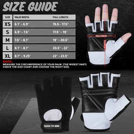 BORN TO WIN Weight Lifting Gloves for Men & Women – Comfortable Leather Gym Gloves with Wrist Support – Durable Grip Gloves for Weight Training, Fitness & Weightlifting Cycling Gloves (XL)