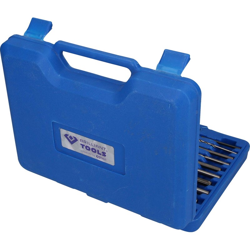 Brilliant Tools Screw Extractor Set Pieces, high speed steel, Blue/Black,
