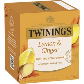 Twinings Lemon and Ginger Tea Bags 10 Pack 15g