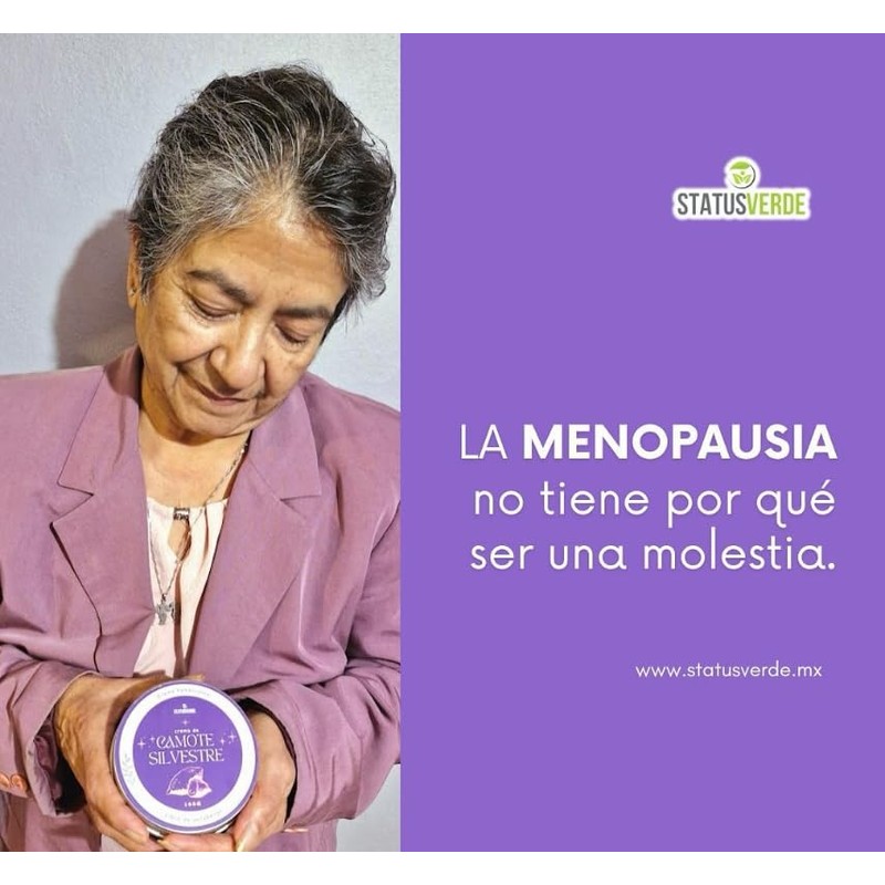 Crema Corporal Camote Silvestre Alivio Menopausia Síndrome Premenstrual Cuidado Hormonal
