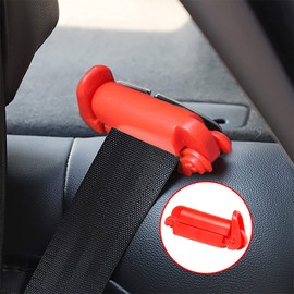 Car Seat Safety Belt Clip Buckle for Baby Safety Universal Replacement for Baby and Kids Trend, Adjustable Guard (Red)