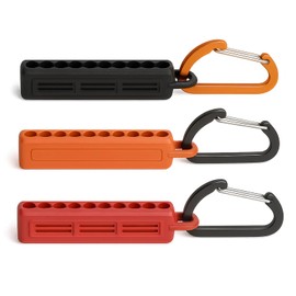 Saipor 3-Piece Screwdriver Bit Holder, Key Ring Drill Holder, 1/4 Inch Bit Holder with Carabiner Hook