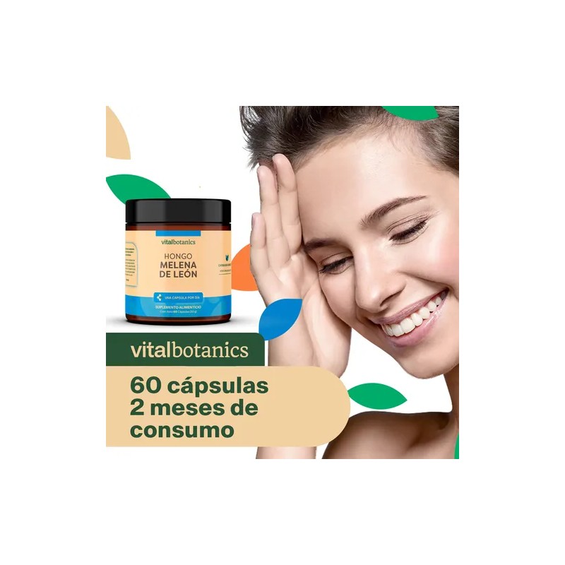 Hongo Melena De Leon 60 Capsulas Suplemento Nootropico Cereb
