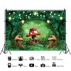 Renaiss 7x5ft Forest Mushroom House Backdrop Enchanted Forest Fairy Tale