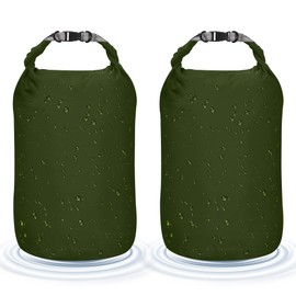Desoto Waterproof Dry Bag 2 packs, 2L/5L/10L/20L/40L/70L Dry Sack Lightweight Portable, Dry Storage Bag to Keep Gear Dry Clean for Kayaking, Gym, Hiking, Swimming, Camping (Army Green, 40L)