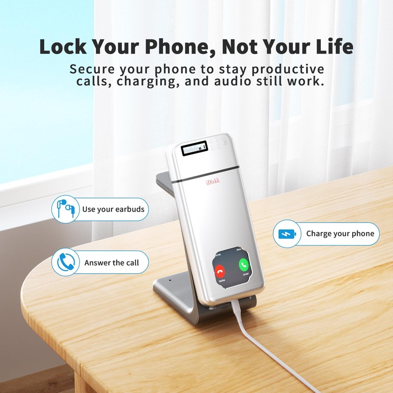 iDiskk Timed lock Box, Portable Timer phone lock box for