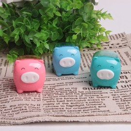 Opexicos 5Pcs Cute Color Random Animal Pig Candy Colored Pencil Sharpener Kids School Supplies Stationery