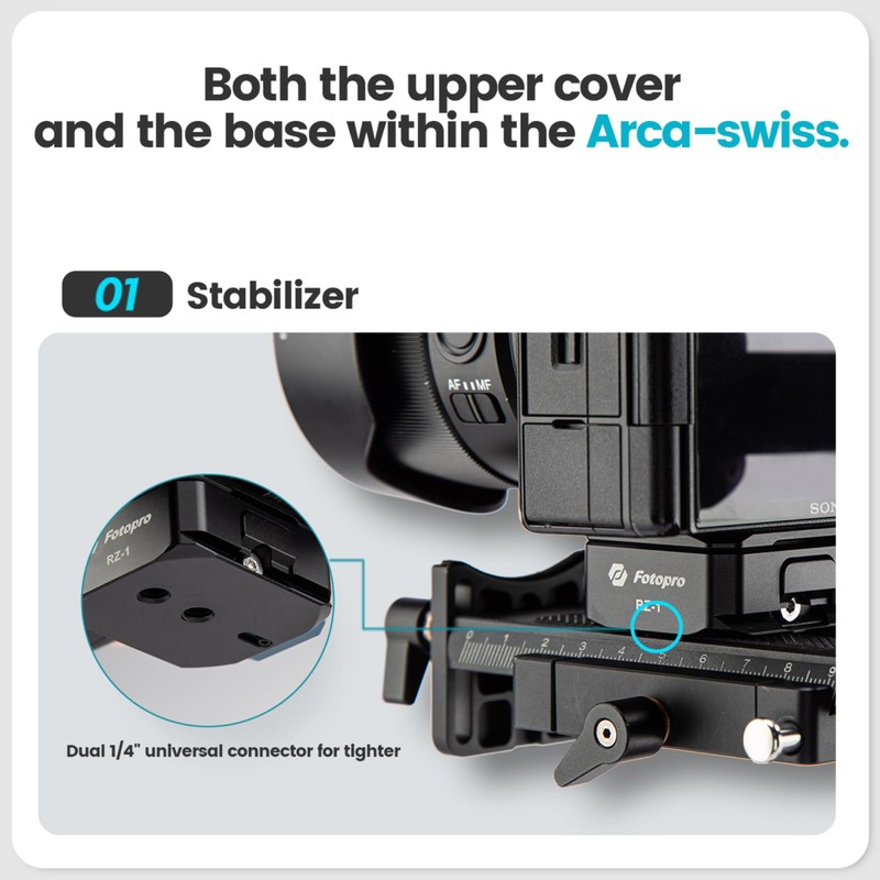 Quick Release Plate 1/4" Screw Universal Quick Setup Kit for