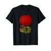 Red Geranium Blossom Vintage Flower T-Shirt