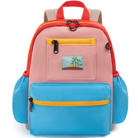 LASUK Toddler Backpack For Boys Girls 2-4, Preschool Kindergarten Backpack, Preschool Mini Backpacks For School & Travel, Pink Blue