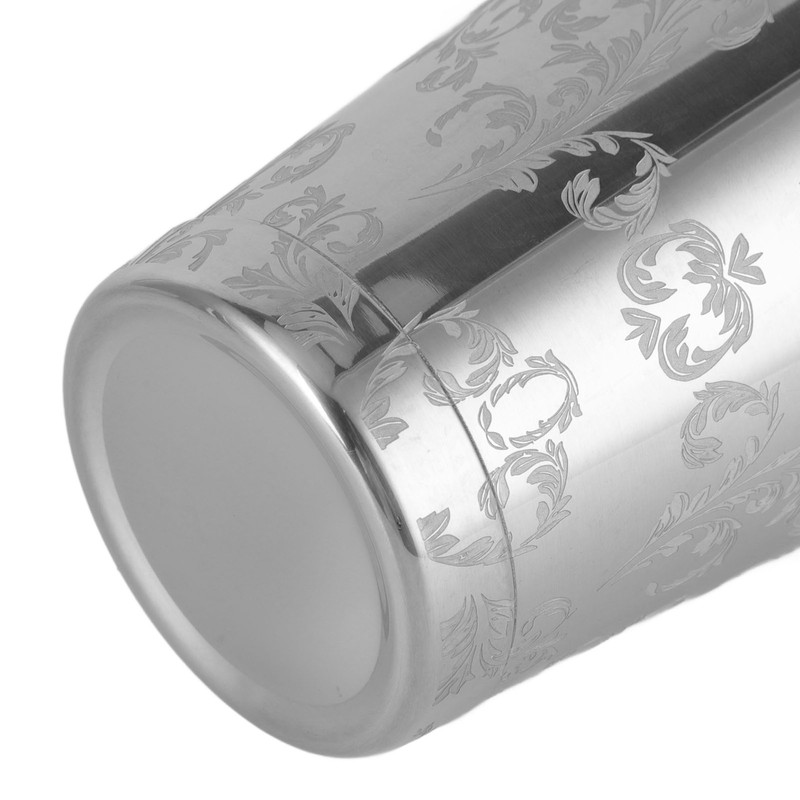 Stainless Steel Cocktail Shaker Engraved Martini Shaker Silver Japanese American