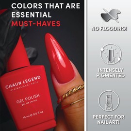 Chaun Legend UV LED Gel Nail Polish Collection Set of 6, Long-Lasting, Quick Dry, High Shine, Professional Salon-Quality Manicure, Signature Must-Haves