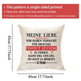 Kissen Deko Geschenke für Frau Ehefrau Frauen Valentinstag Jahrestag Hochzeit Geschenke für Ihre Damen Meine Liebe Kissenbezug Original Ehefrau Geschenke (Meine Liebe)