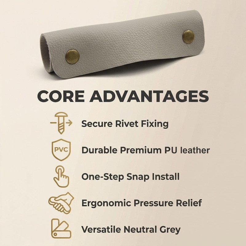 2Pcs PU Leather Handle Wrap, Soft Handle Grip Protector