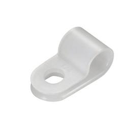 sourcing map Nylon R-type cable clamps, cable clamps, fits wire management, 6.4 mm, pack of 50