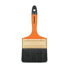 Truper BRT-4, Brocha de cerdas naturales, mango de plástico, 4"