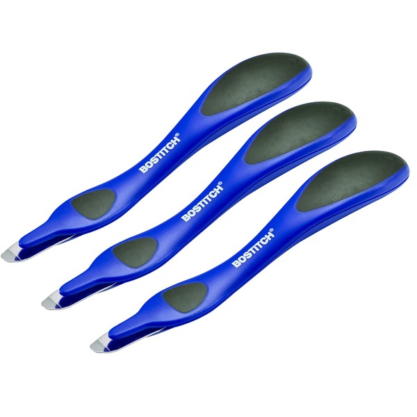 Bostitch Office Professional Magnetic Easy Staple Remover Tool, 3 Pack Blue Colored Staple Puller Stick for Office Home & School