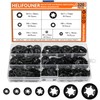 HELIFOUNER 320 Pieces 7 Sizes Internal Tooth Star Lock Washers,