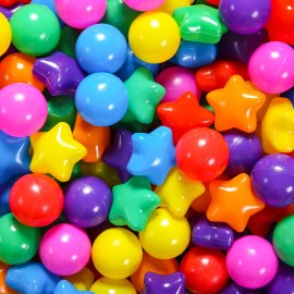 STARBOLO Star Ball Pit Balls for Kids - 50 100 200 500 Crush Proof Play Plast...
