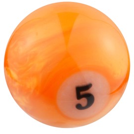 Arenbel 5 Billiard Ball Shape Shifter Knob Round Gear Lever Car Shift Stick Racing Handles Fit Most Manual Auto Vehicles, Tangerine Yellow