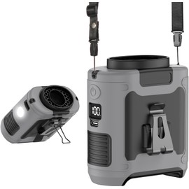 10000mAh Portable Waist Fan, Shirt Fan with 40H Cooling and 5 Speeds, 16000RPM Belt Fan for Outdoor Working Jobsite Camping