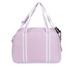 Purple PU Leather Women Sports Shoulder Gym Bag Pickleball Duffle