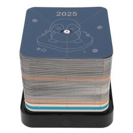 Fockety 3D Art Calendar, Penguin Calendar 2025 Notepad with Light, Timepiece Calendar 2025 Desk Calendar Craft Decoration for Home School Office