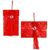 Hopzab 2 Pcs Chinese Silk Red Envelopes, Traditional Lucky Money