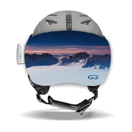 SOGGLE Vizor Visor Protection for Visor Helmets (Ski Helmets), Colour: Vizor Mountains Sunset