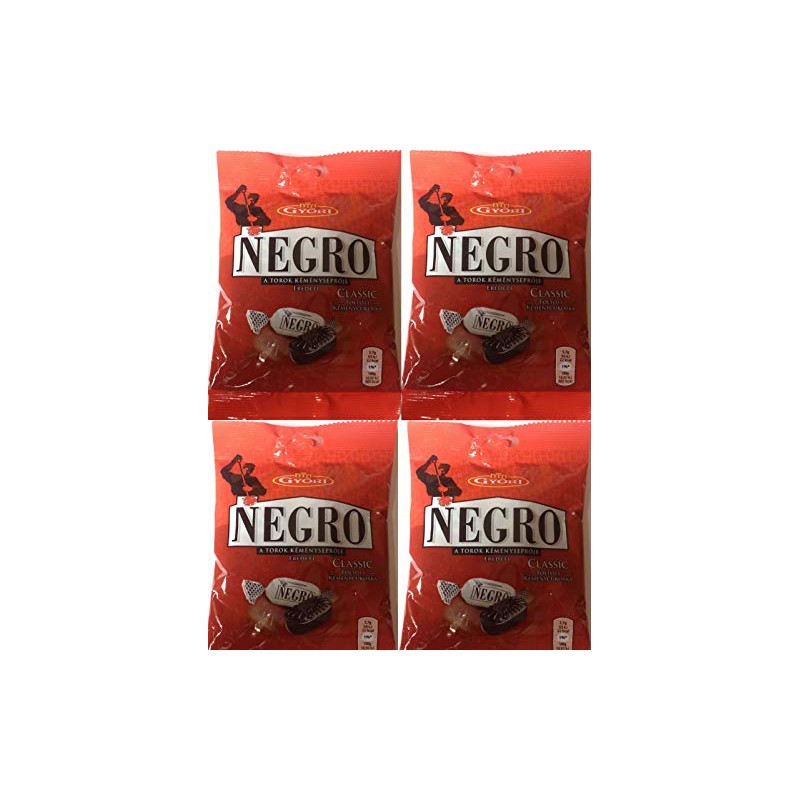 Negro Classic Hard Candy Throat Lozenge Hungarian 4 pack 4