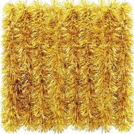 eBoot 32.8 Feet Christmas Tinsel Garland Metallic Tinsel Garland Shiny Hanging Christmas Tree Decoration Wreath Wedding Xmas Party Supplies (Black)