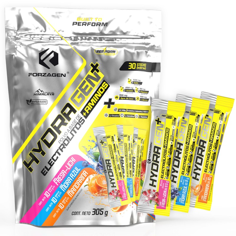 Forzagen Hydragen+ | Electrolitos + Aminoácidos | 30 Sticks |
