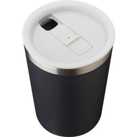 Wahei Freiz RH-1599 Anti-Bacterial Tumbler, 15.3 fl oz (440 ml), Black, With Lid, For Office, Hot, Cool, Vacuum Insulated Construction