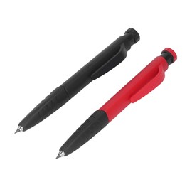 Carpenter's Pencil Marker, Pack of 2 Carpenter's Pencils, Retractable Carpenter's Pencils, Robust with 12 Refills for Woodworking, Mechanical Pencils
