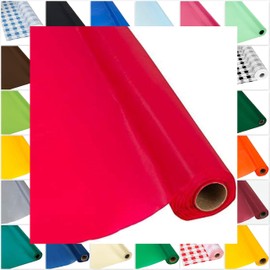 DIY Craft Red Plastic Table Cover Roll-300 Feet Long (26 Colors)