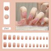 Domiya Z567 Nail Tips, 24 Pieces, Short, Summer, Popular, Japanese