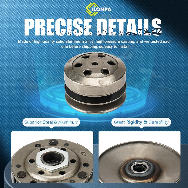 Clutch and Variator Assembly Set with 669 Belt for GY6