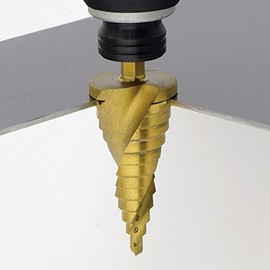 Takagi Earth Man STD-21 Spiral Step Drill with Stopper, Titanium Coating, Diameter 0.2 - 0.7 inches (4 - 18 mm), 9 Steps