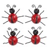 4Pcs Ladybug Wall Decoration Iron Ladybug with Black Spots Ladybug