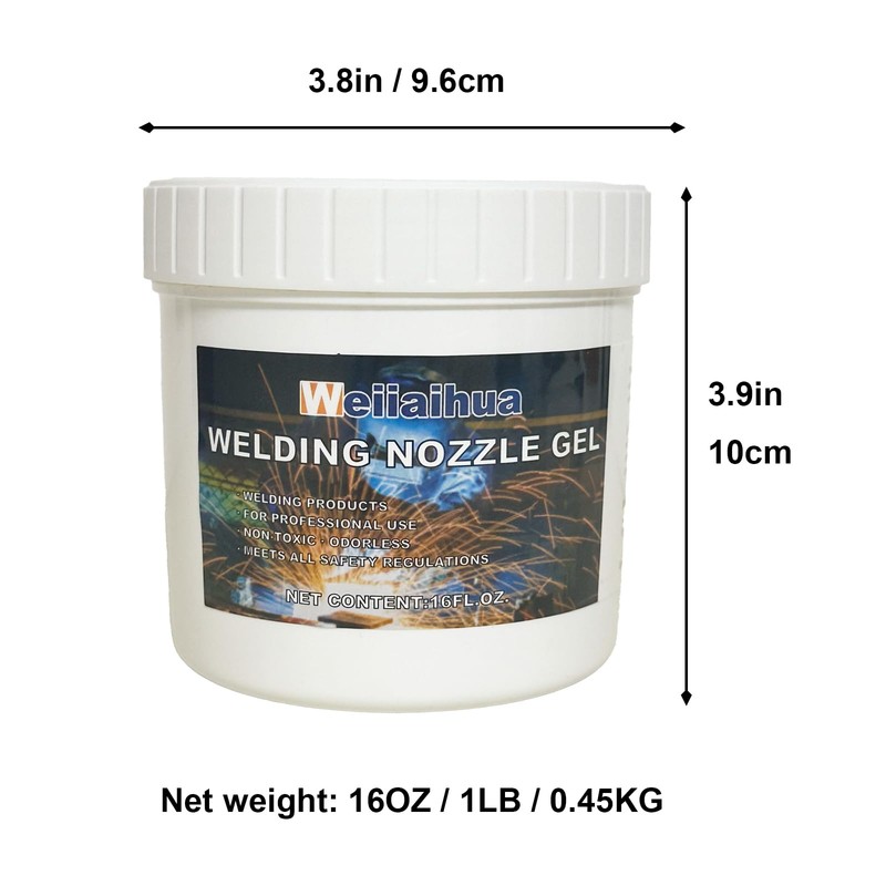 Weiiaihua Anti-Spatter Welding Nozzle Gel, Non-Flammable Tip Cleaner for Mig