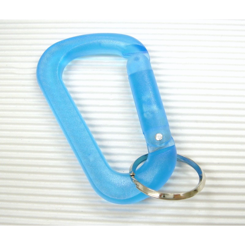 プラ・カラビナ（大）キーホルダー 【ブルー2個入り】