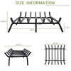 24 Inch Fireplace Grate, 1/2" Solid Steel Fireplace Log Holder,