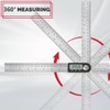 Flintronic Digital Angle Finder, 8"/200mm Digital Inclinometer Protractor, Stainless Steel
