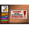 Femer Holzschild Hinweis 27x10 cm Rauchen auf dem gesamten Gelände