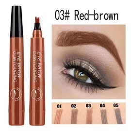 Professional Eyebrow Pencil, Waterproof, Easy and Easy to Shape Eyebrows, Long Lasting, Eyebrow Pencil (Red-brown)