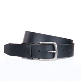 KERTZ Mens Leather Belt 38 mm Width Jeans Belts for Men Casual and Formal Wear Belt Full Grain Leather Belts (Size in Inches (40"-42"), BLACK)