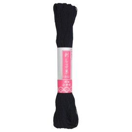 Sashiko Thread - Medium Weight - 40m Skein Col.20 Black Japanese Embroidery & Quilting