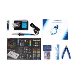 Learn to Solder Kits Jitterbug Deluxe Kit | DIY Soldering Kit for Beginners | Electronics Projects for Students & STEM Classes | Tools Included