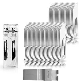 May Scalpel Blades Figure 10 Carbon Steel for Scalpel Holder No. 3 Replacement Blades Individually Sterile Packed Includes Blade Puller Pack of 50