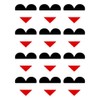 Generisch Pack of 12 Stickers German Empire Heart Weatherproof and